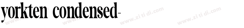 yorkten condensed字体转换